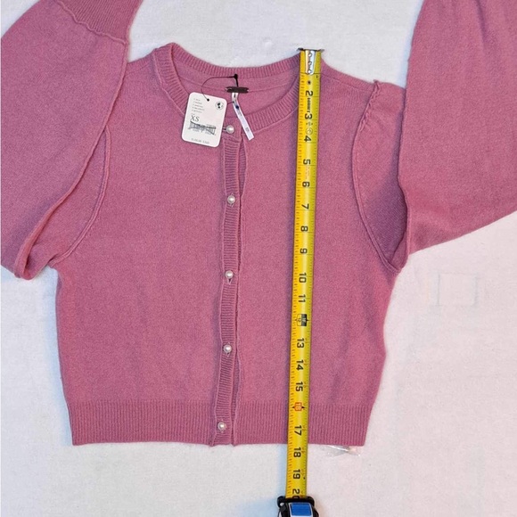 Free People Pearl Button 100% Cashmere Cardigan Sweater - Picture 7 of 9